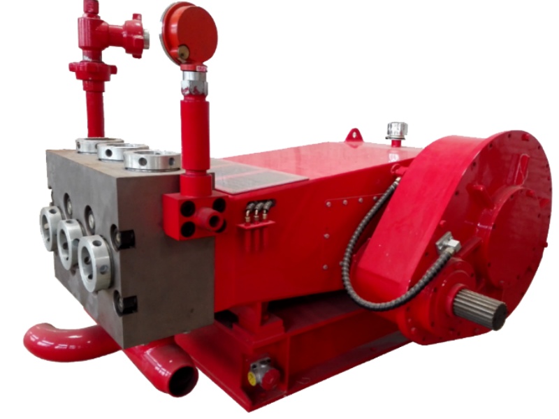 Plunger pump for well bore washing