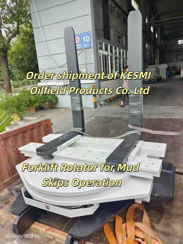 20260914 Rotator of Forklift for mud skips operation